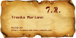 Trenka Mariann névjegykártya