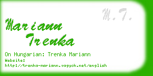 mariann trenka business card